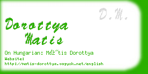 dorottya matis business card